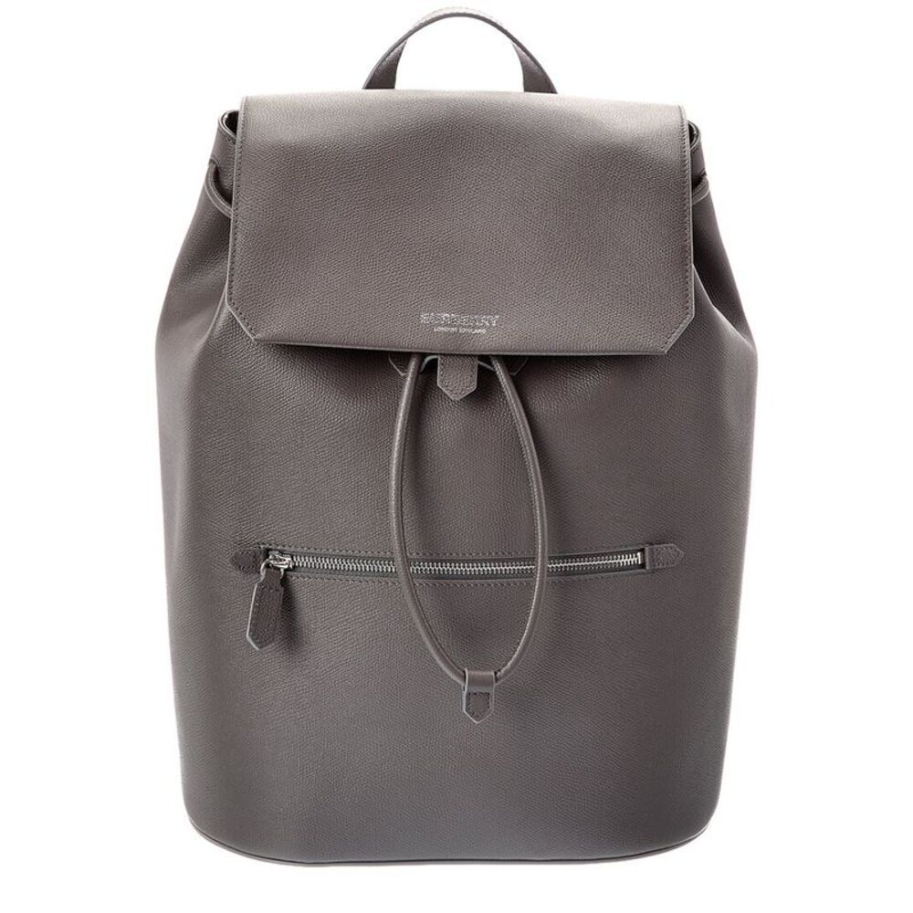 Burberry Leather Backpack, Grey